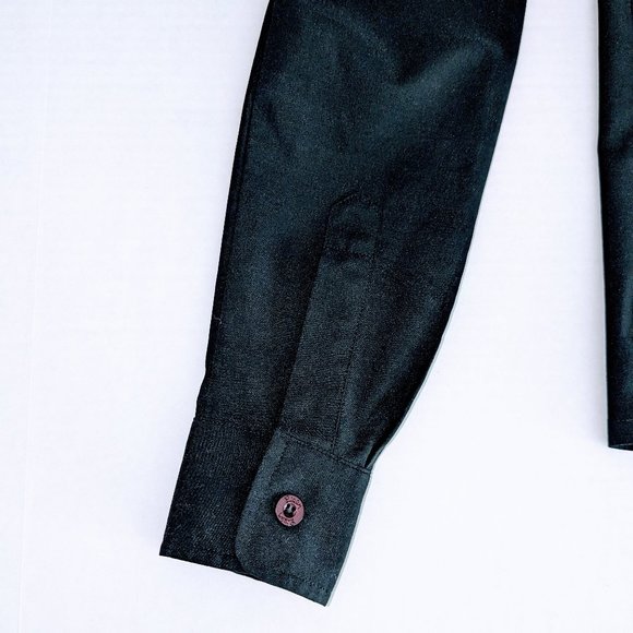 LILLY PULITZER Women's Silk Blend Long Sleeve Button Down Top Size 6 Black - Picture 3 of 4